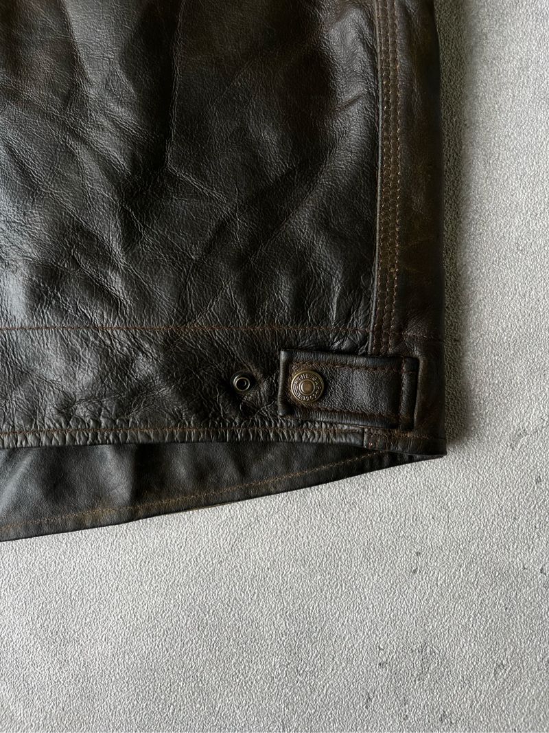 GAP Vintage Biker Leather jacket Pria black, foto 7