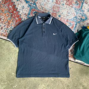 Nike Casual Polo shirt Pria navy