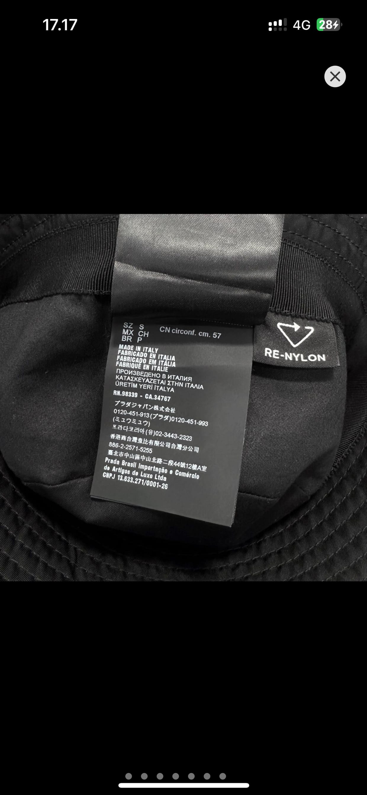 Prada Sportswear Hat Pria black, foto 8
