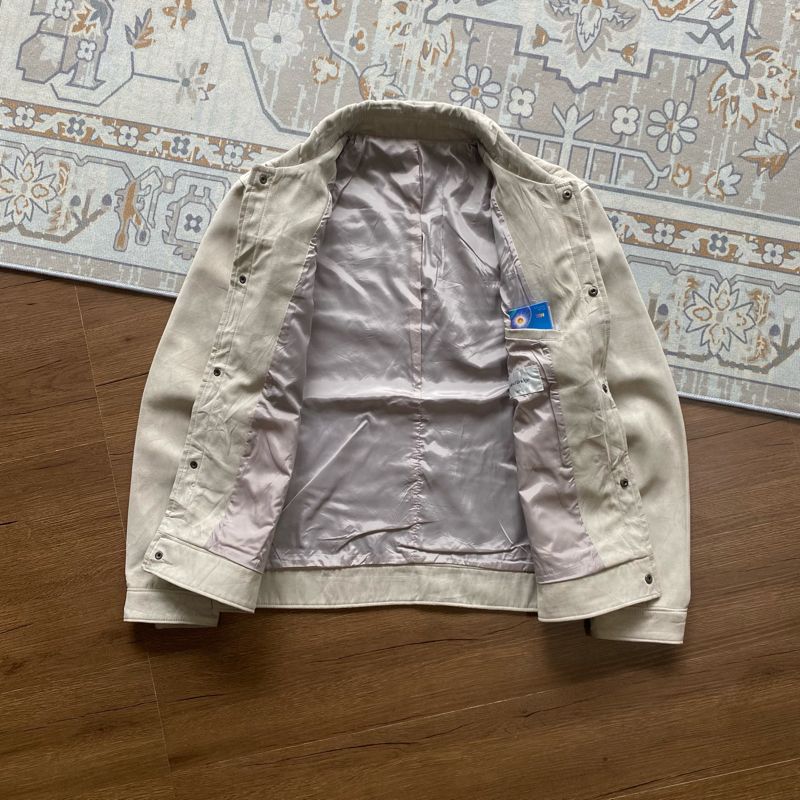 Mind Bridge Casual Harrington jacket Pria cream, foto 3