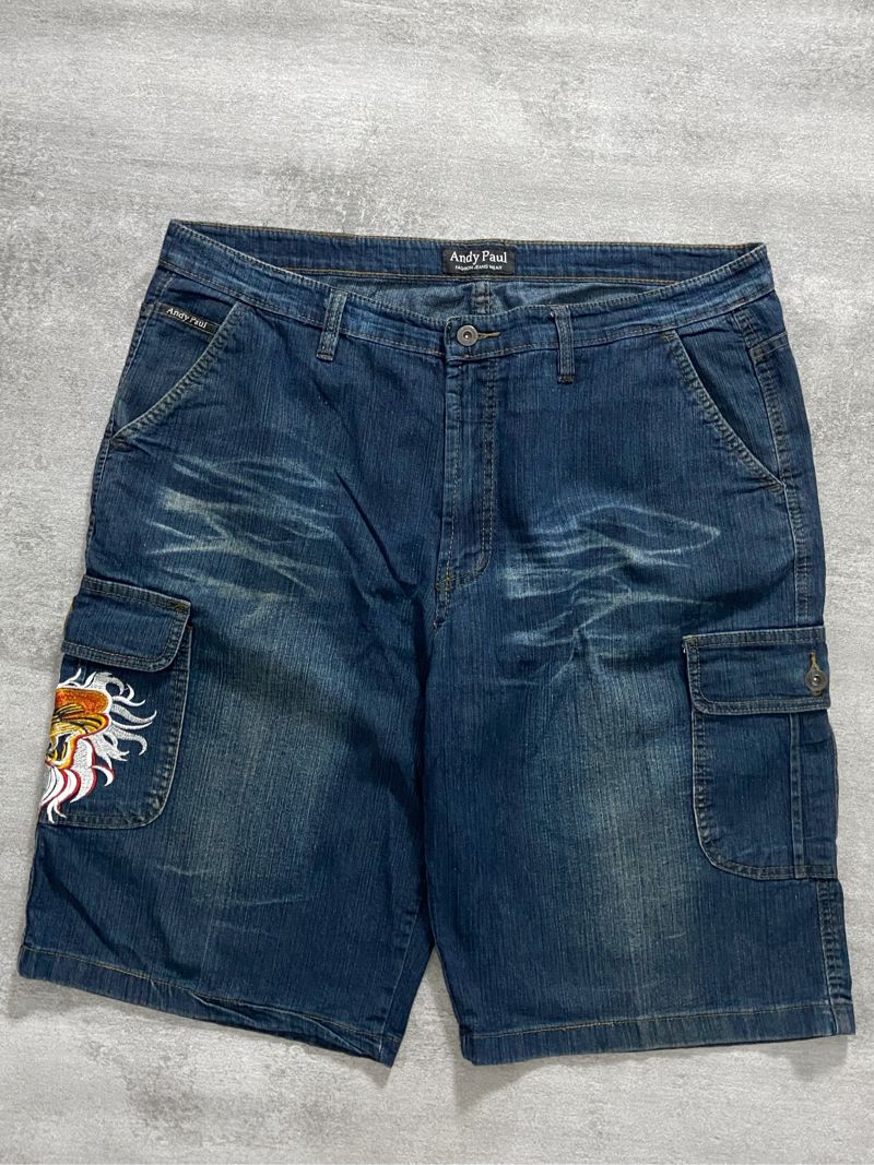 Y2K Short Pria navy blue, foto 2