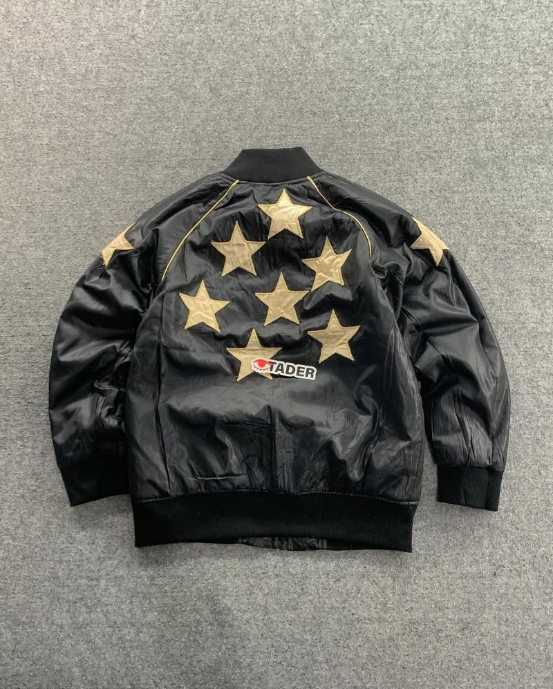Streetwear Bomber jacket Pria black, foto 2