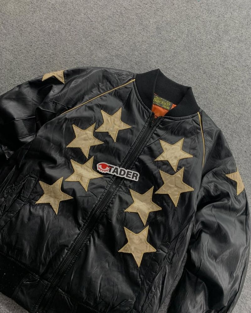Streetwear Bomber jacket Pria black, foto 4
