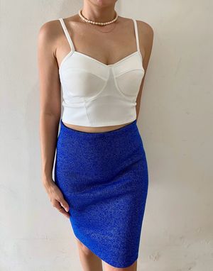 Grunge Futurist Pencil skirt Wanita blue
