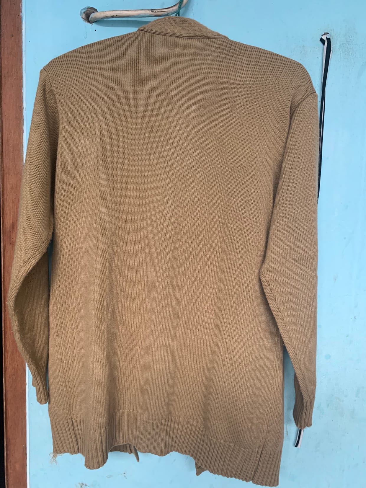 Grunge Casual Cardigan Pria tan, foto 3