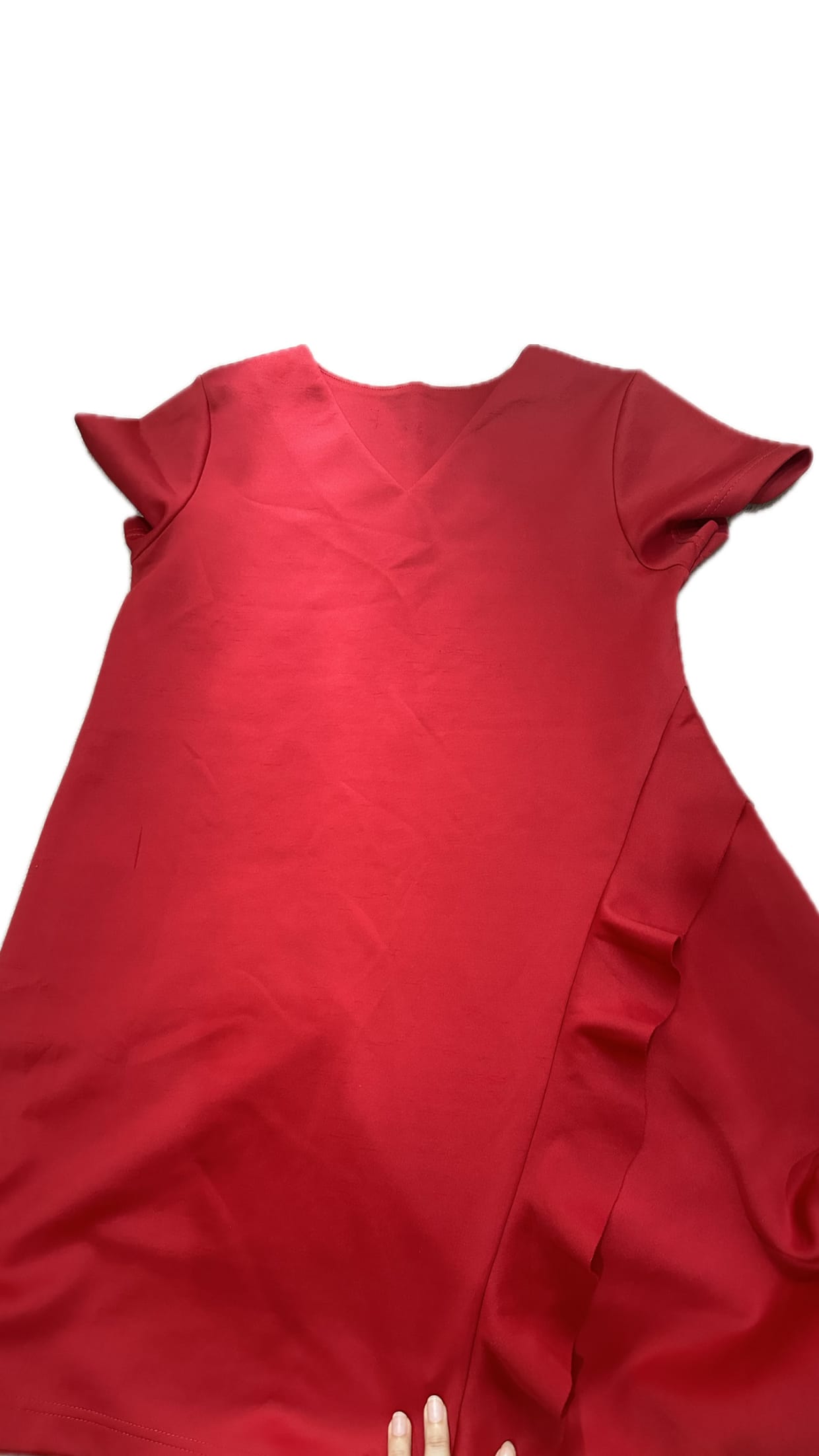 Minimalist Casual Casual dress Wanita red