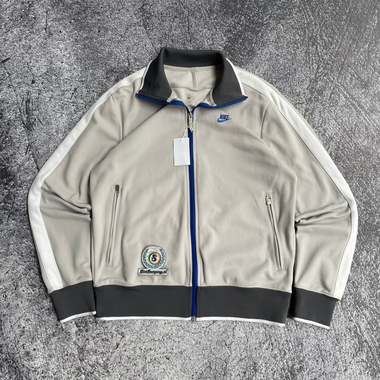 Nike Luxury Casual Track jacket Pria white gray