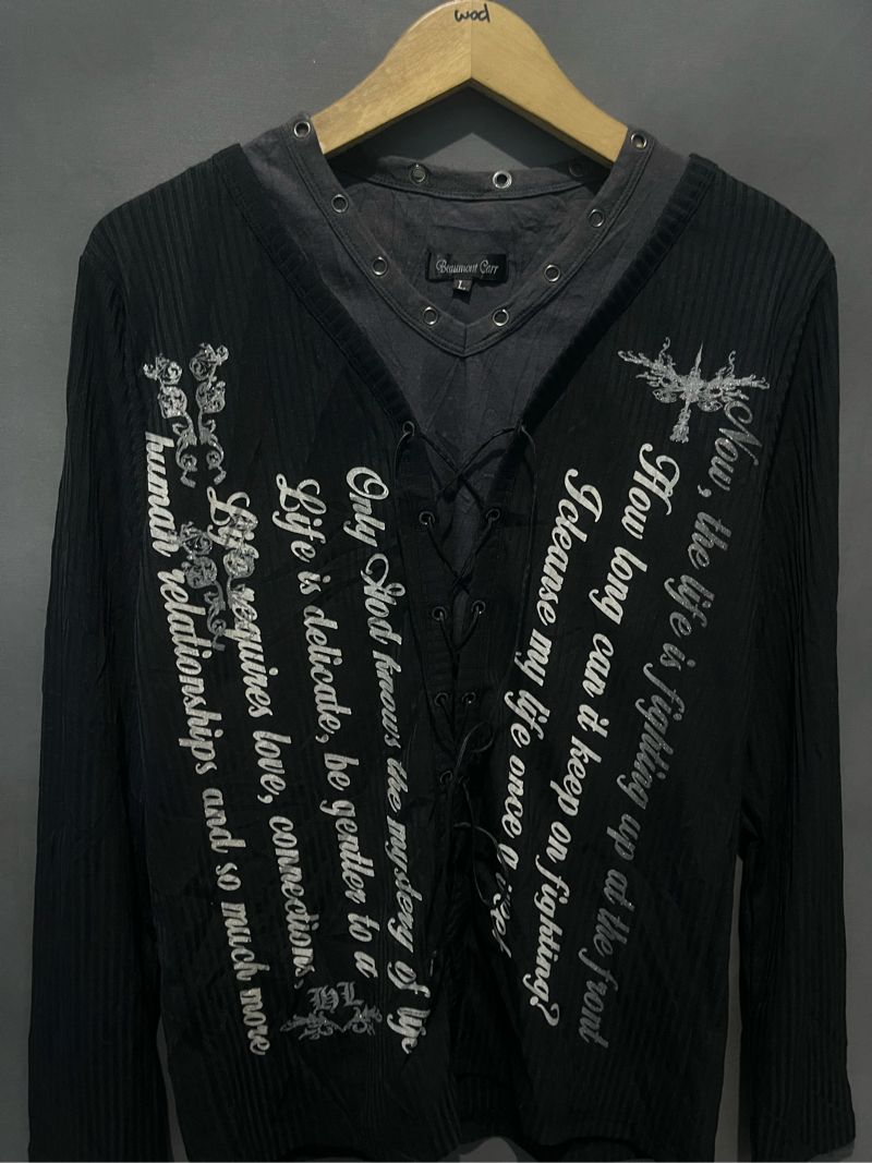 Beaumont Carr Grunge Goth Sweatshirt Pria black, foto 4