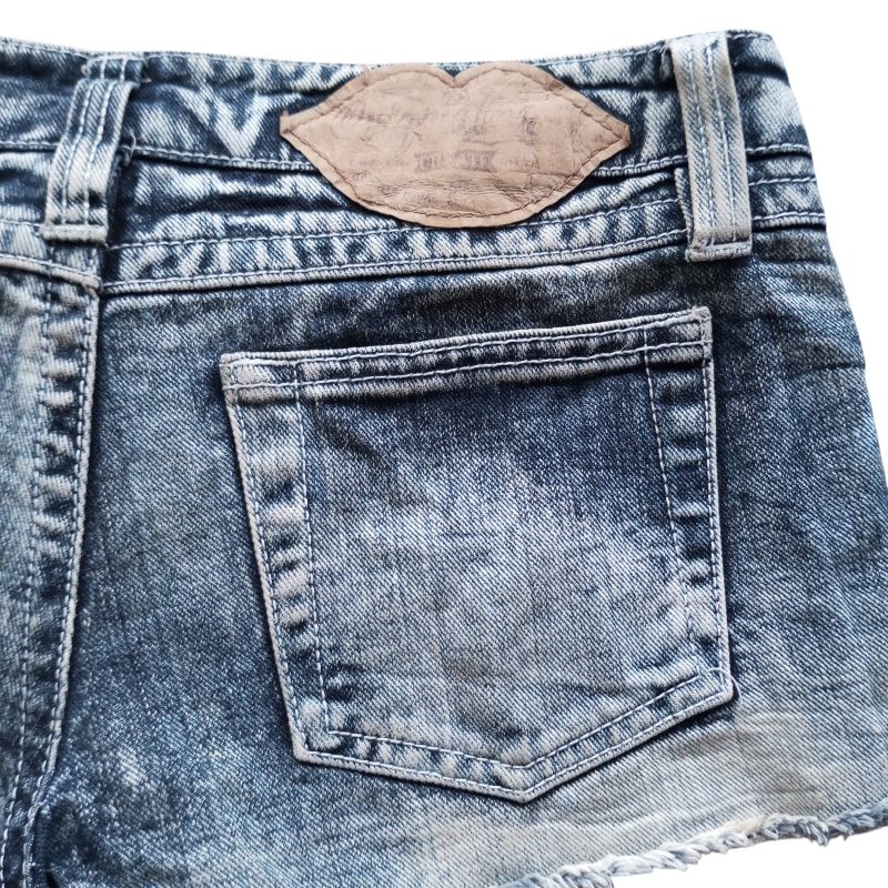 Goth Emo Short Wanita white navy, foto 3