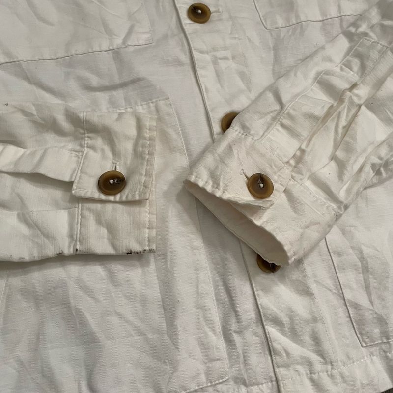 Mango Grunge Denim jacket Pria white, foto 4