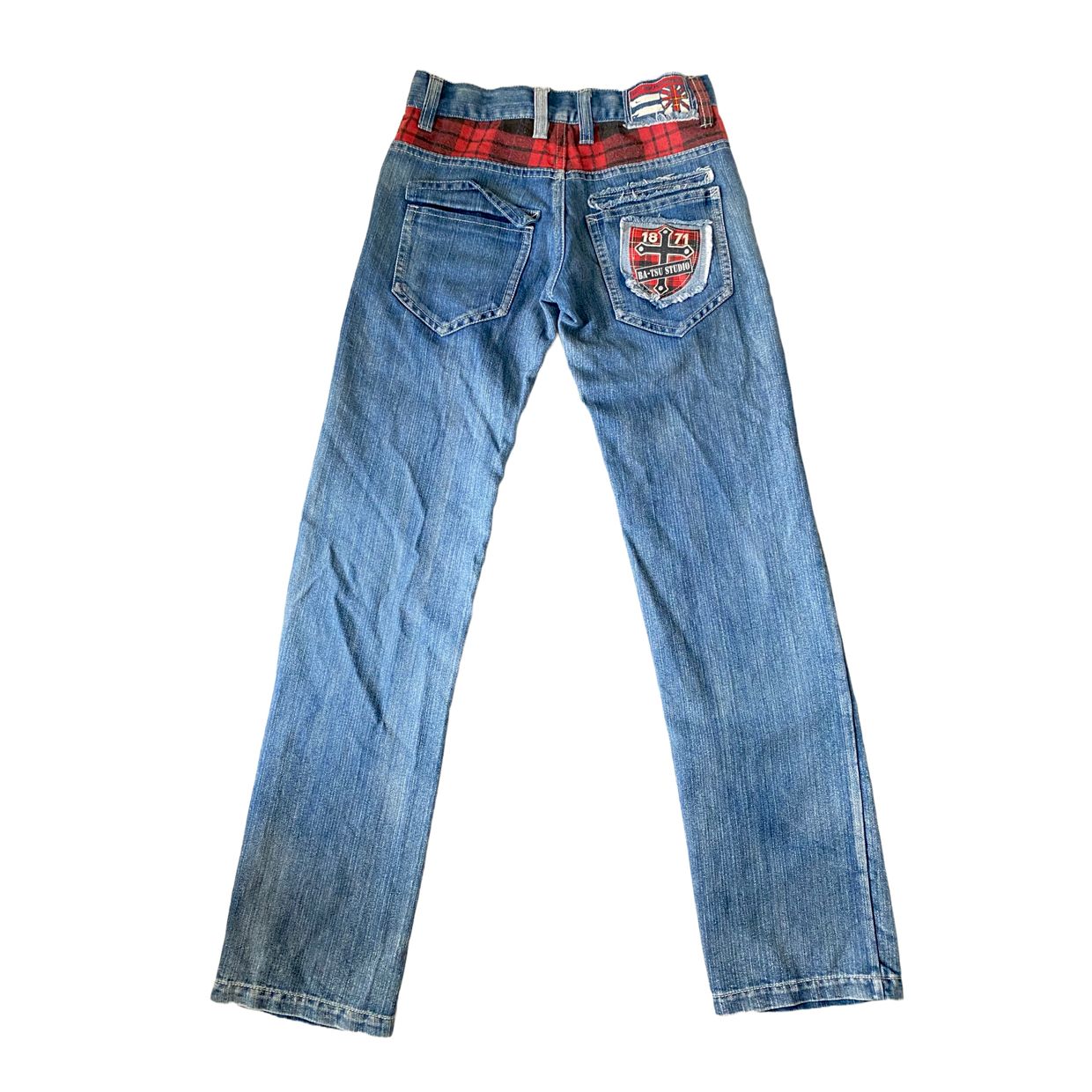 Batsu Studio Jeans Pria Bottoms navy red