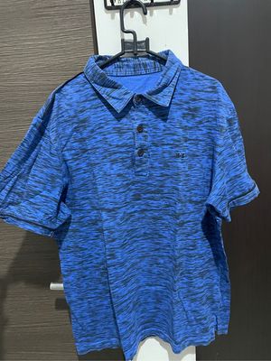 Streetwear Minimalist Polo shirt Pria blue
