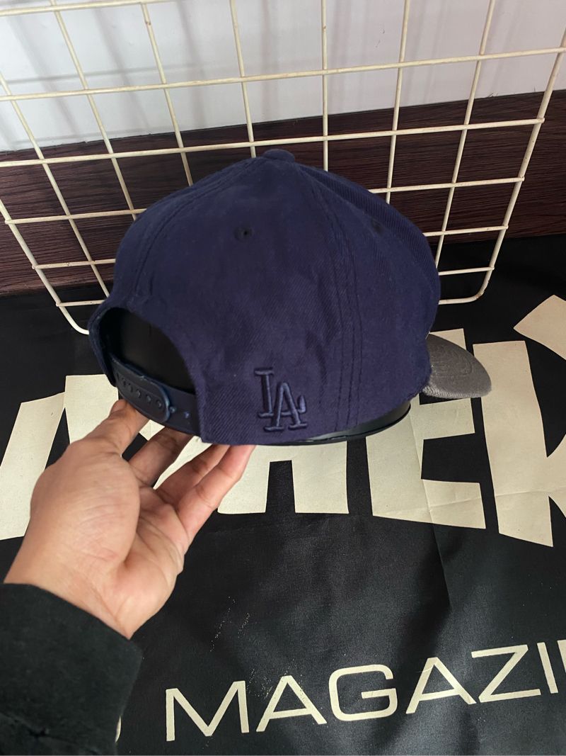Vintage Hat Pria white navy, foto 6