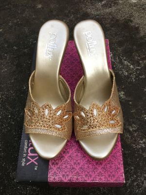 Elizabeth Luxury Fairy Heels Wanita gold