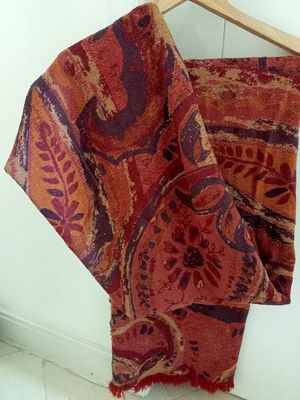 ZARA Batik Scarf Wanita brown orange