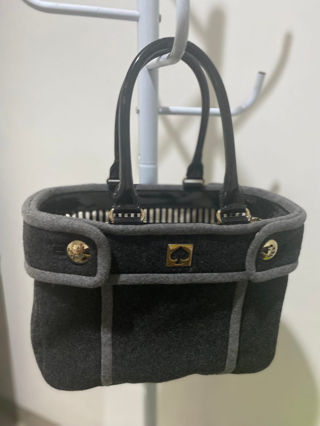 Kate Spade Vintage Casual Bags & purse Wanita black gray