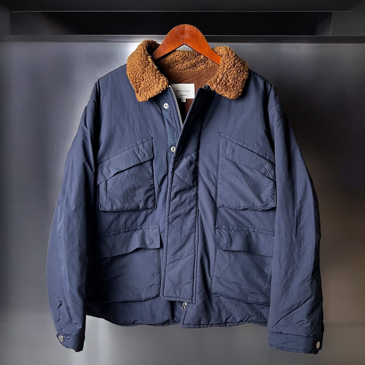 Minimal Minimalist Windbreaker Pria navy, foto 8