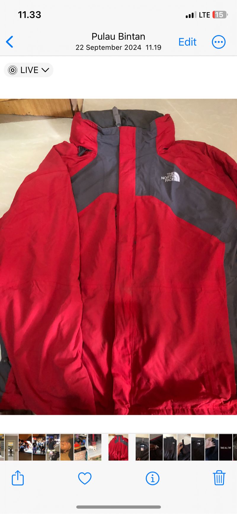 The North Face Vintage Track jacket Pria red gray, foto 5