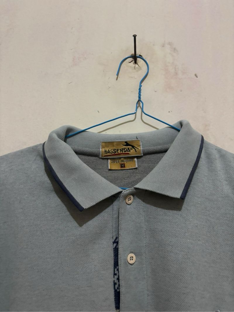 Vintage Polo shirt Pria gray, foto 2