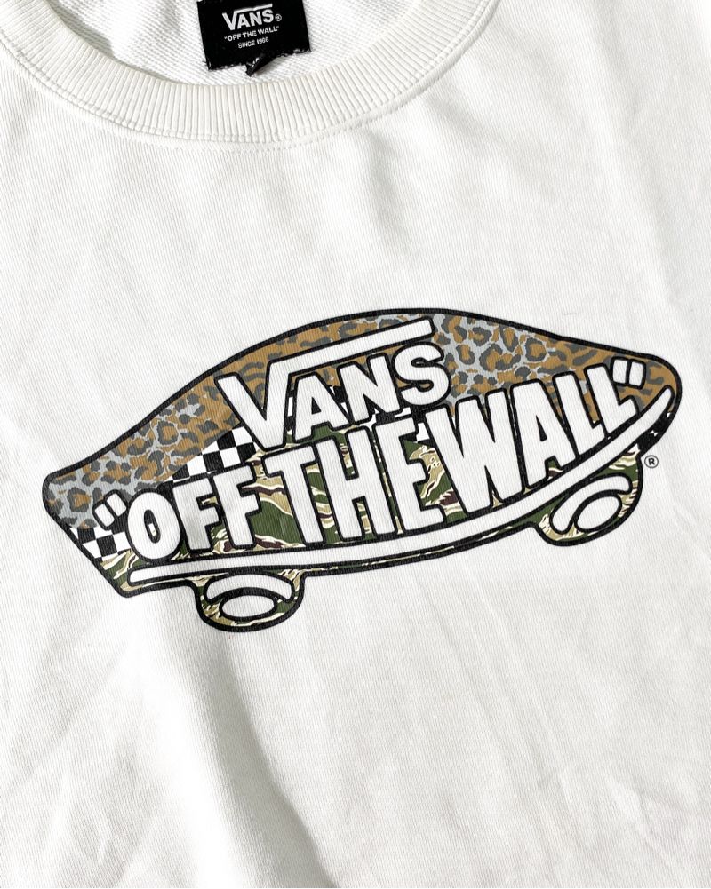 VANS Grunge Casual Sweater Pria white, foto 2