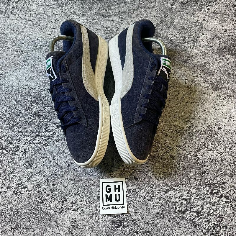 Puma Casual Sneakers Pria white navy, foto 4