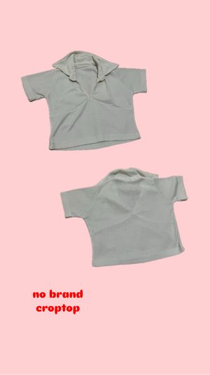 Casual Crop top Wanita white