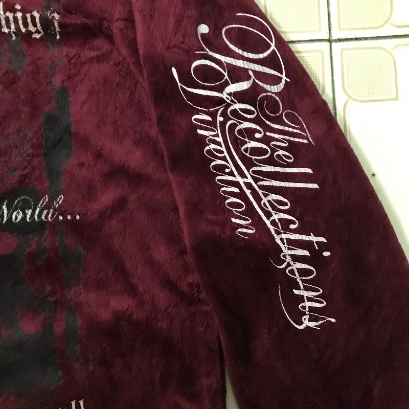 Grunge Goth Sweater Pria burgundy red, foto 4