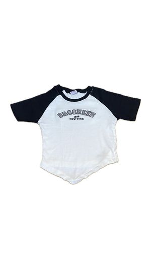 Streetwear Indie Crop top Wanita white black
