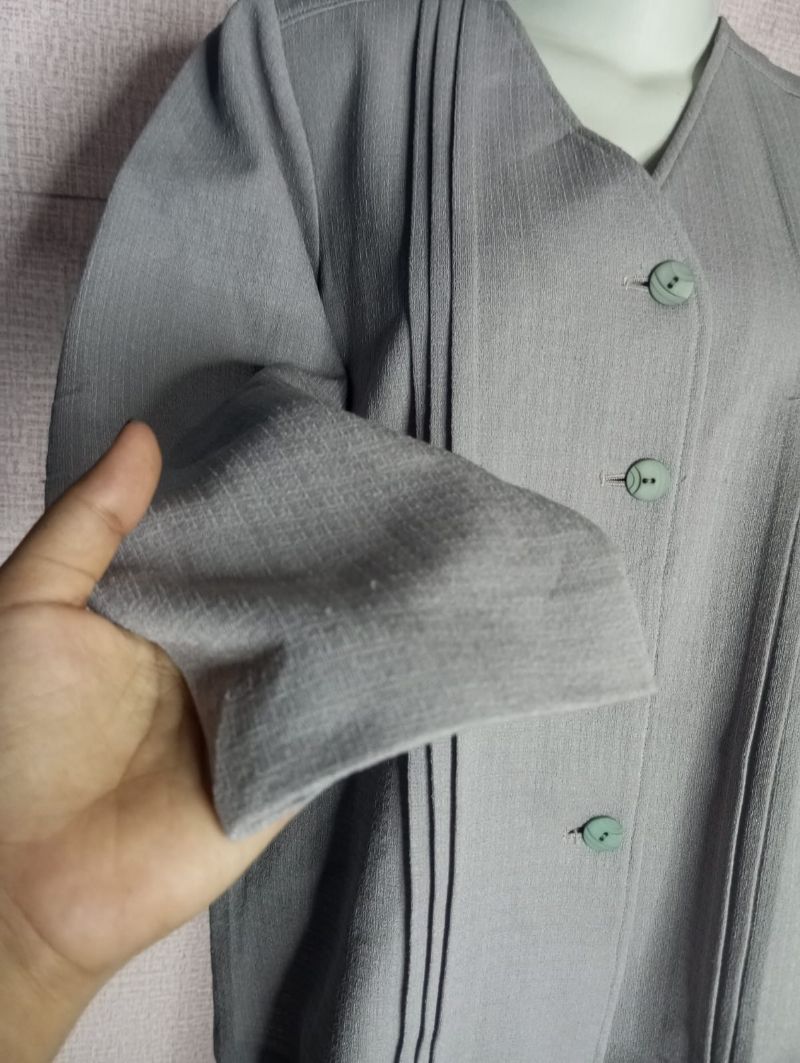 Vintage Blazer Wanita gray, foto 3