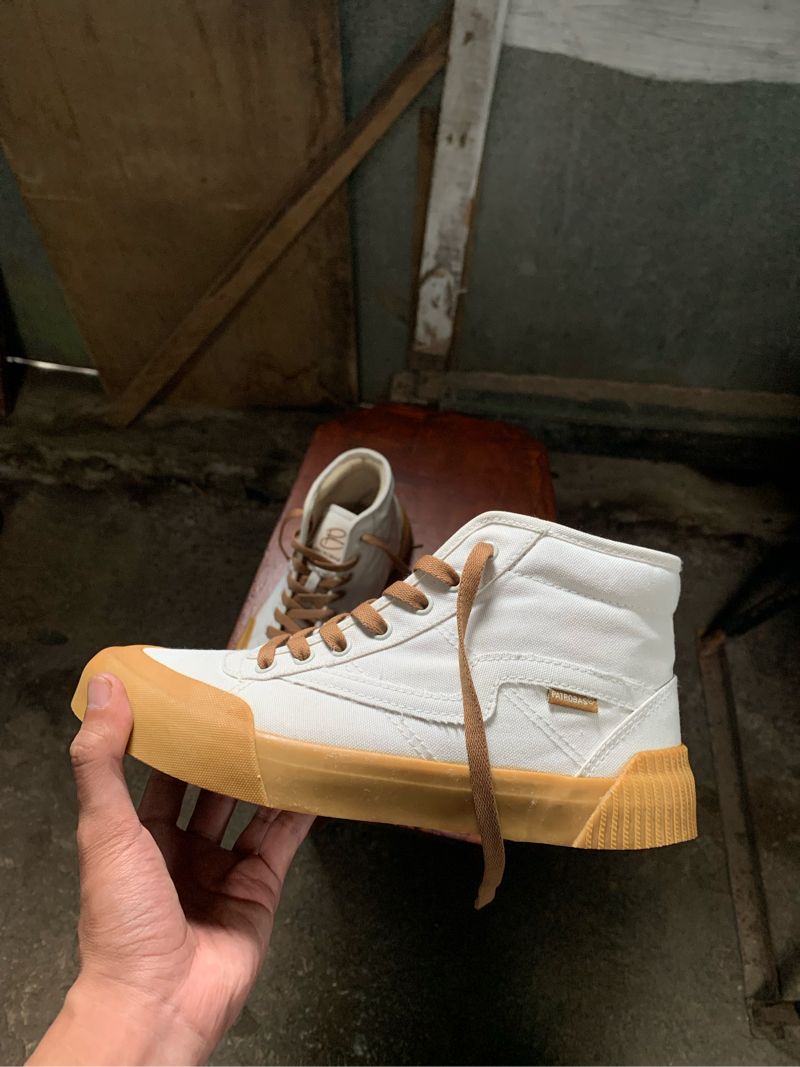 Vintage Casual Pria white brown, foto 3