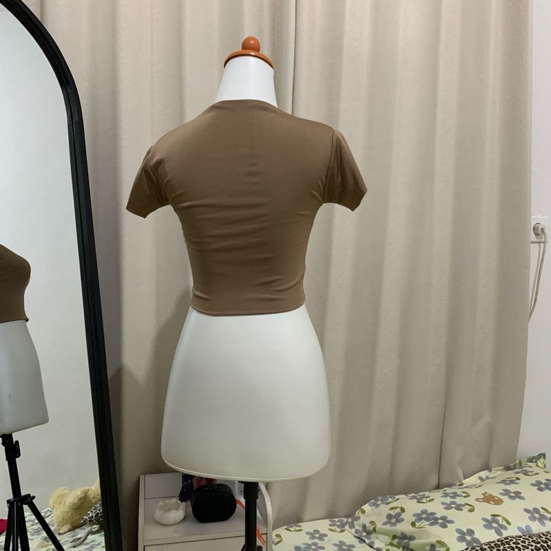 Casual Blouse Wanita brown, foto 2