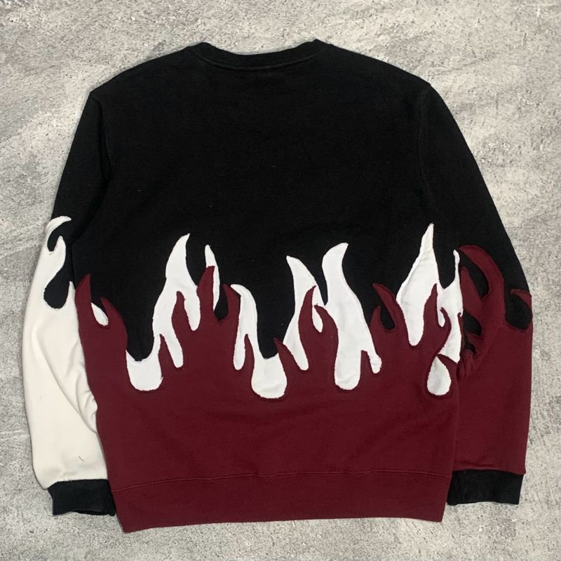 Reworked Sweatshirt Pria white black, foto 3