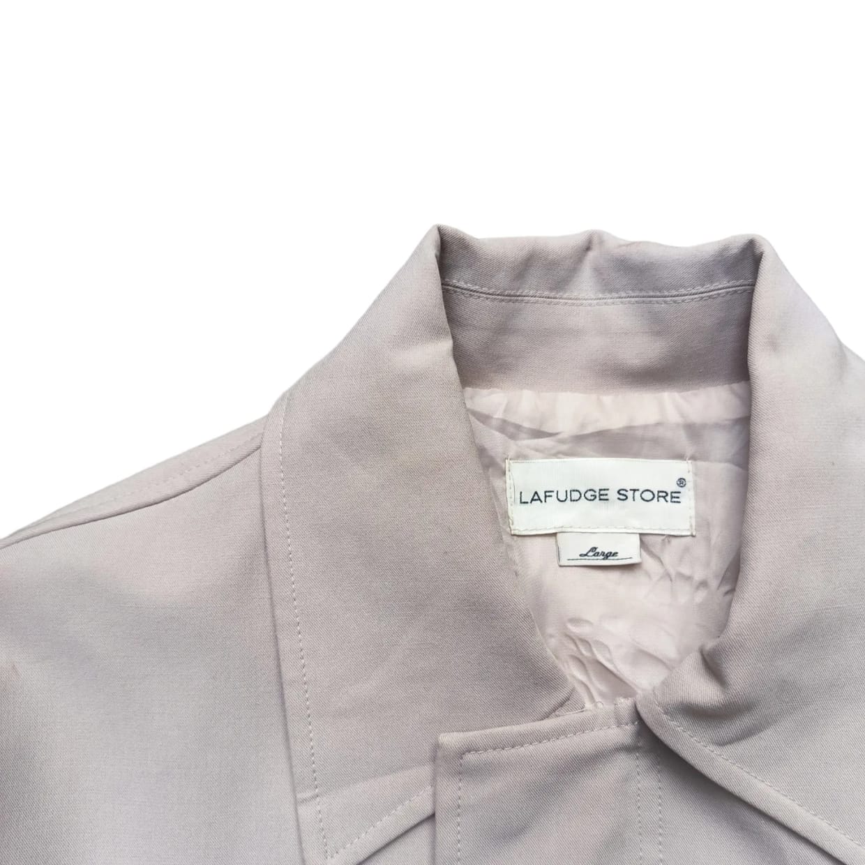 Minimalist Casual Bomber jacket Pria cream, foto 2