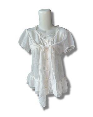 Y2K Cottagecore Blouse Wanita white