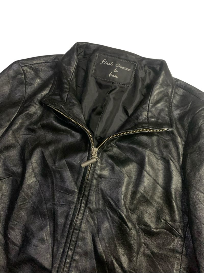 Vintage Biker Leather jacket Pria black, foto 5