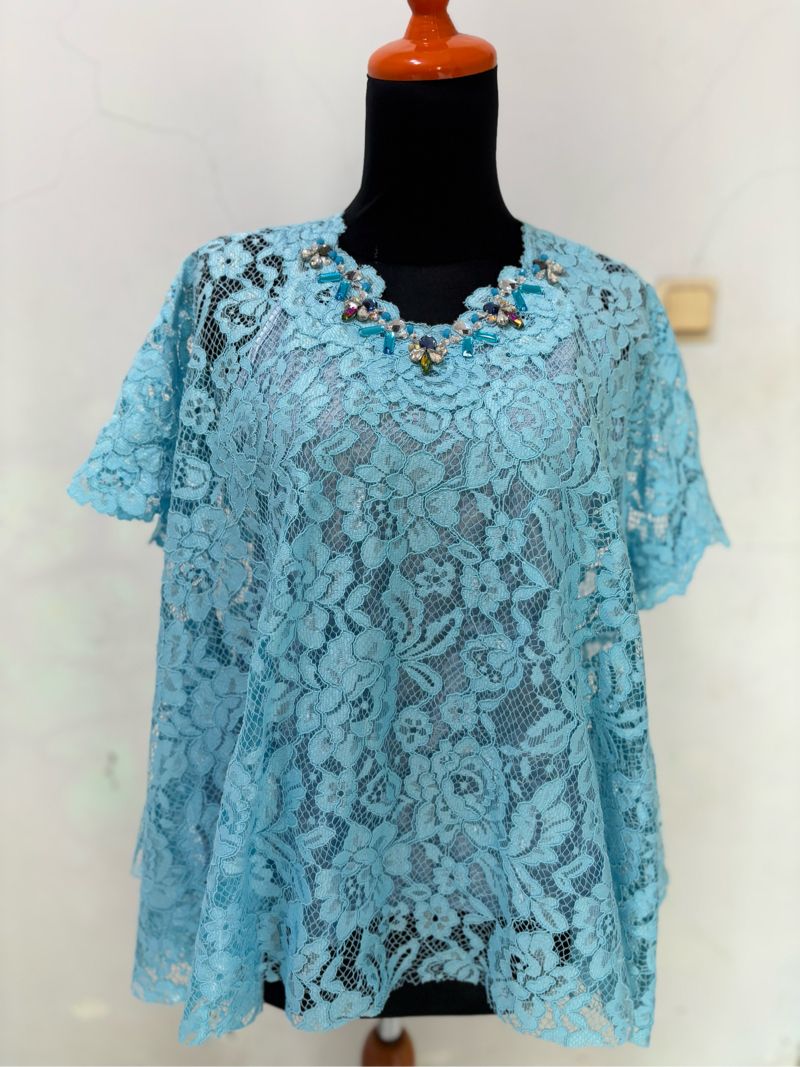 Batik Kebaya Wanita blue, foto 3