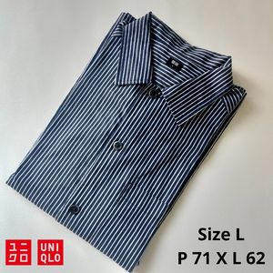 Uniqlo Luxury Casual Shirt Wanita navy