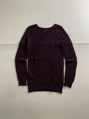 INED Casual Sweater Wanita burgundy
