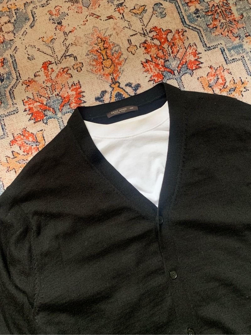 Casual Cardigan Pria black, foto 3