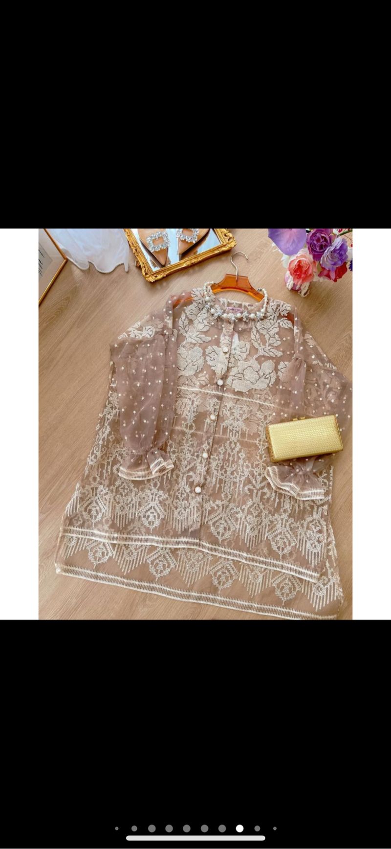 Fairy Blouse Wanita tan, foto 5
