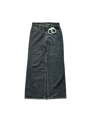 Japanese brand Streetwear Y2K Jeans Pria black gray
