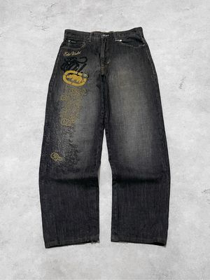 ECKO UNLTD Y2K Skater Jeans Pria black gray