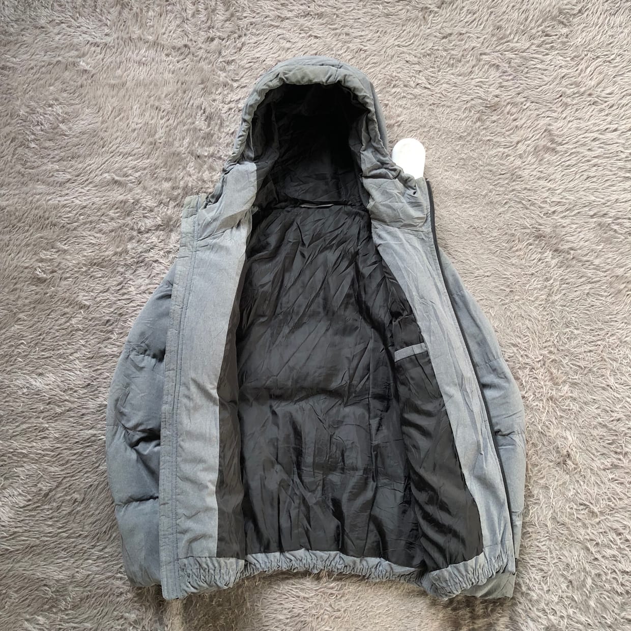 Uniqlo Y2K Gorpcore Puffer jacket Pria gray, foto 5