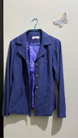 Vintage Casual Blazer Wanita purple