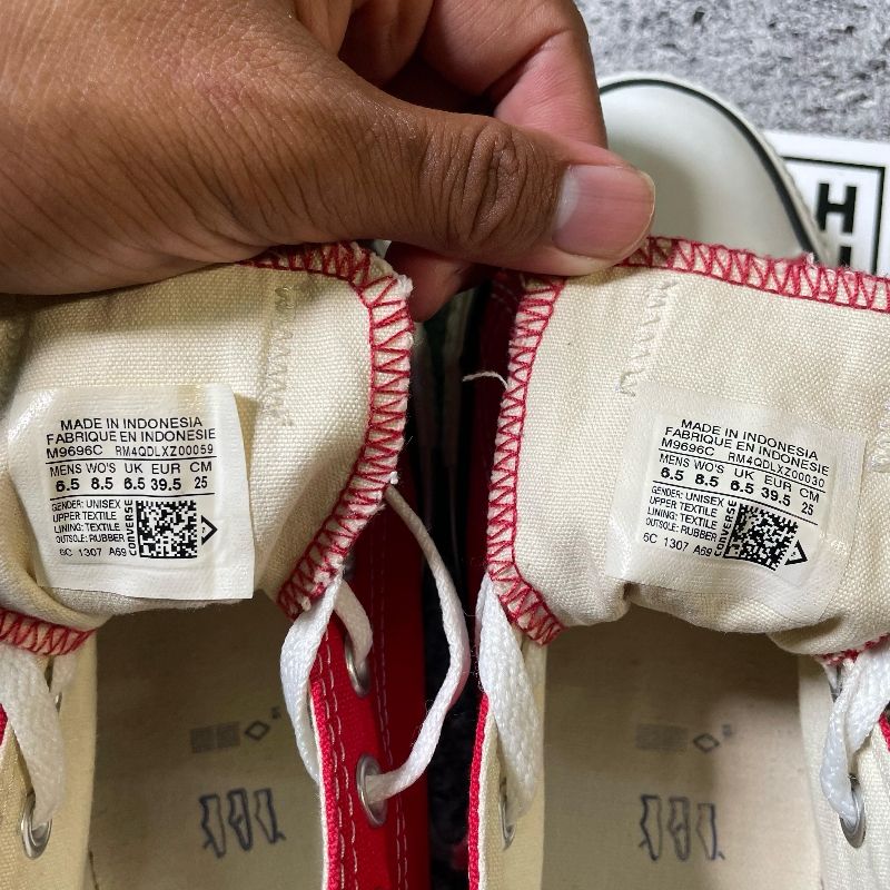 Converse Casual Sneakers Pria white red, foto 7