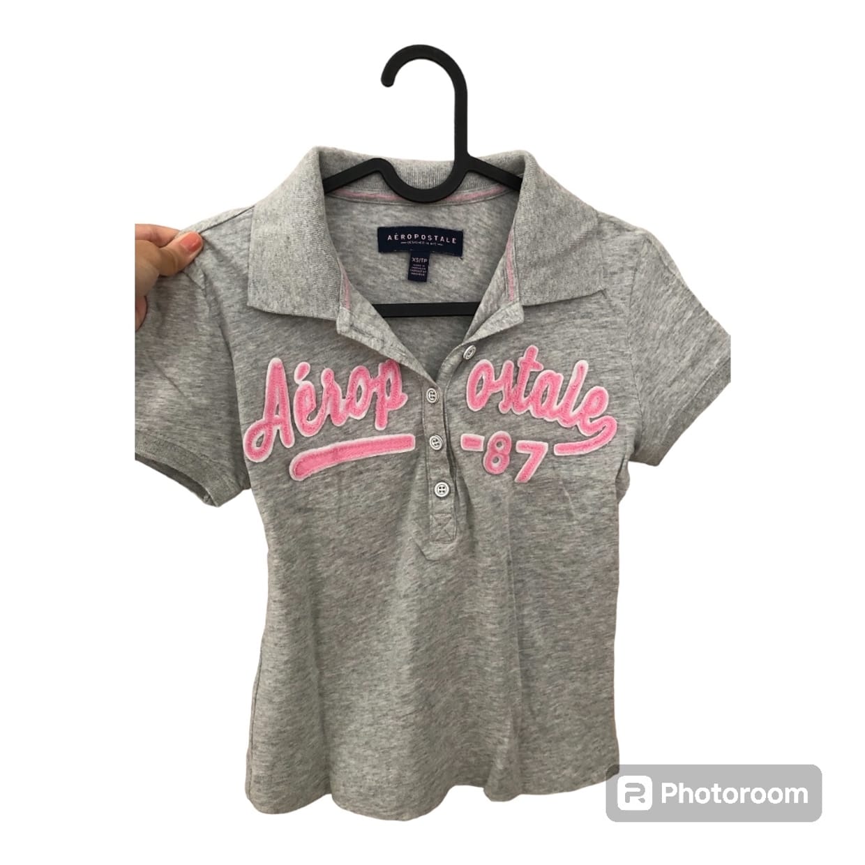AeroStreet Y2K Crop top Wanita gray