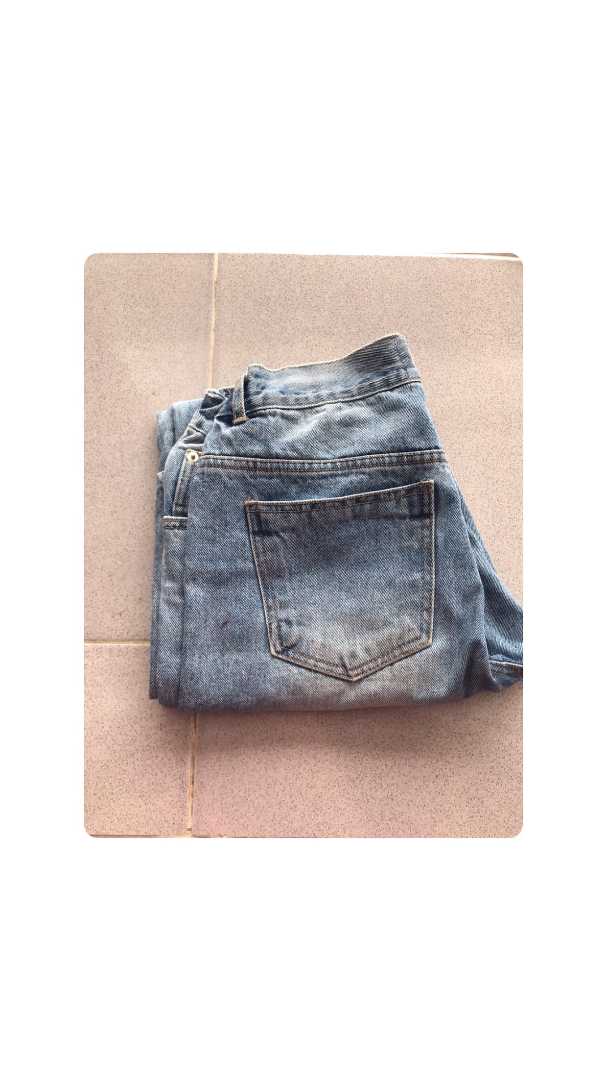 Casual High waisted jeans Wanita blue