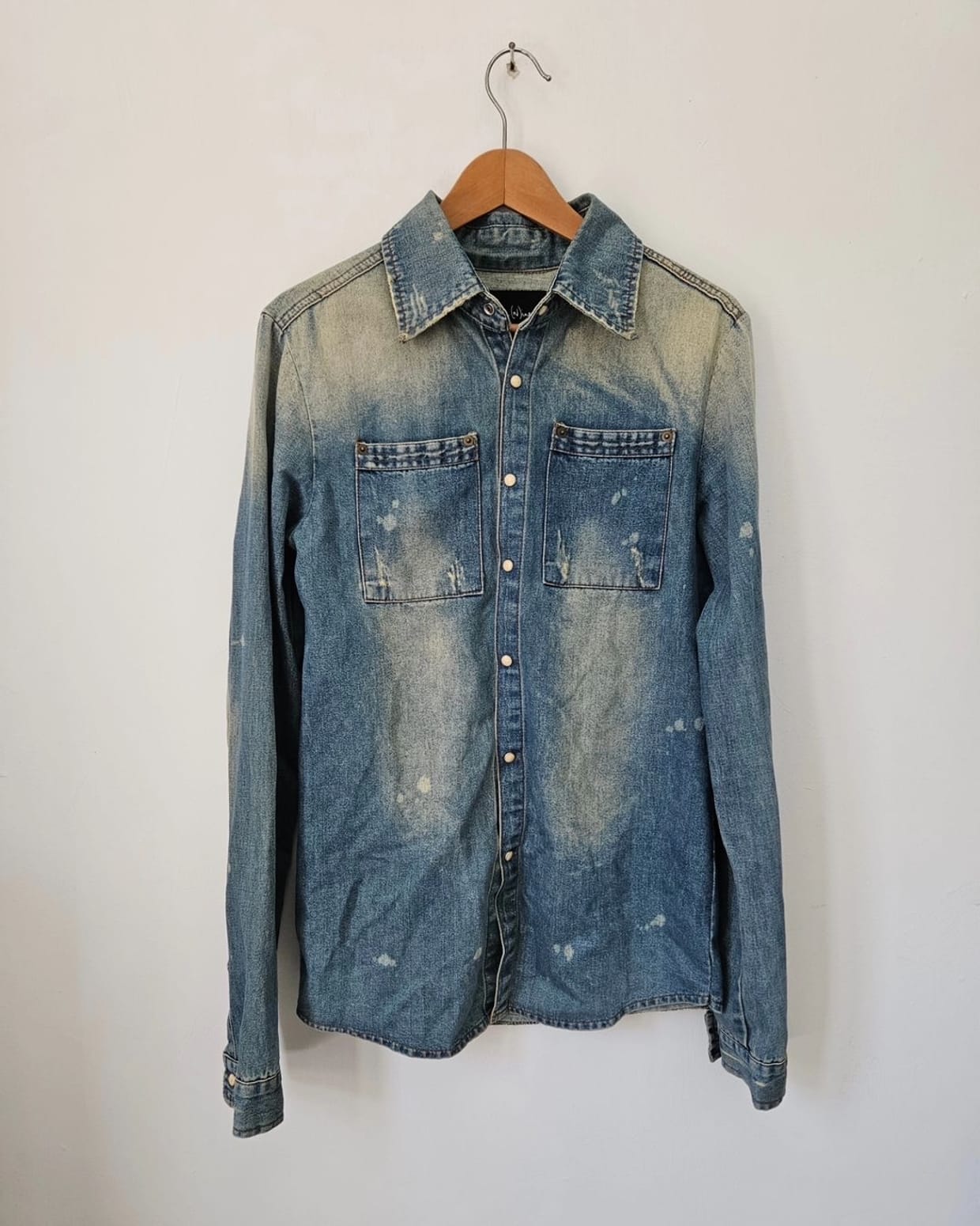 Number Nine Y2K Grunge Casual shirt Pria blue