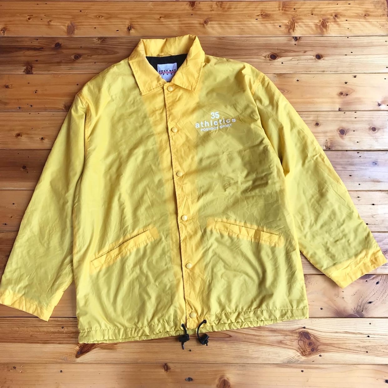 Vintage Streetwear Windbreaker Pria yellow