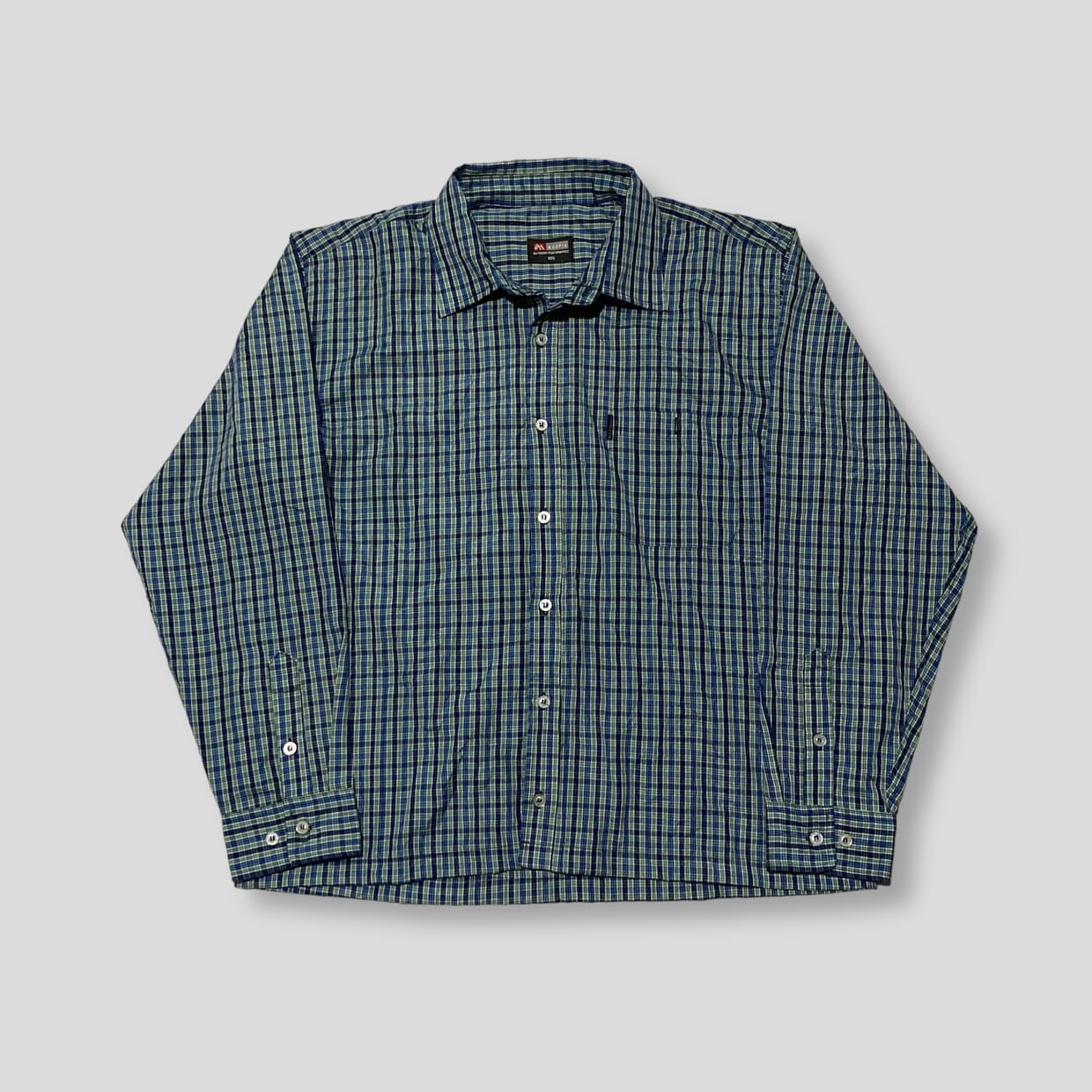 Japanese brand Y2K Reworked Casual shirt Pria green navy